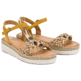 Ch. Creation Sandalias de alpargatas de moda amarillo 6