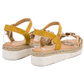 Ch. Creation Sandalias de alpargatas de moda amarillo 5