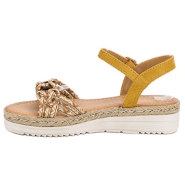 Ch. Creation Sandalias de alpargatas de moda amarillo 4