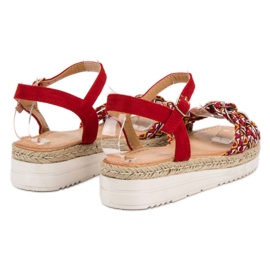 Ch. Creation Sandalias de alpargatas de moda rojo 5