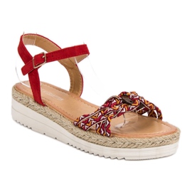 Ch. Creation Sandalias de alpargatas de moda rojo 3