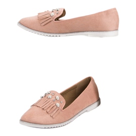 Ch. Creation Mocasines en polvo con perlas rosado 2