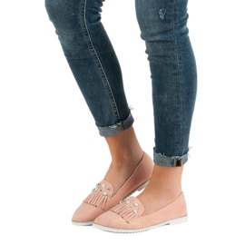 Ch. Creation Mocasines en polvo con perlas rosado 6