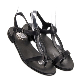Filippo Sandalias negras de chanclas negro 6