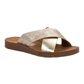 Filippo Zapatillas doradas con estampado dorado 3