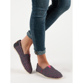 L. Day Alpargatas sin cordones gris rosado 4