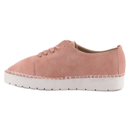 Zapatos amarrados empolvados VICES rosado 2