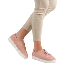 Zapatos amarrados empolvados VICES rosado 4