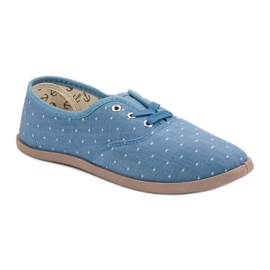 Zapatillas con lunares azul 3