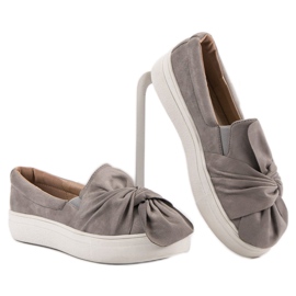Slipons de ante con lazo VICES gris 3