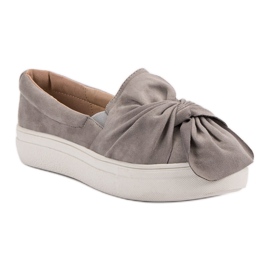 Slipons de ante con lazo VICES gris 5