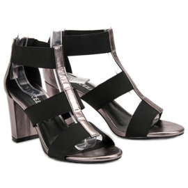 Sandalias de moda en el bar VINCEZA gris 6