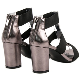 Sandalias de moda en el bar VINCEZA gris 5