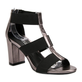 Sandalias de moda en el bar VINCEZA gris 3