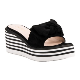 Pantuflas de cuña VINCEZA negras negro 4