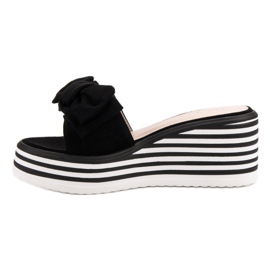 Pantuflas de cuña VINCEZA negras negro 5