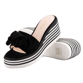 Pantuflas de cuña VINCEZA negras negro 6