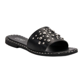 Filippo Pantuflas Negras Con Diamantes De Imitación negro 3