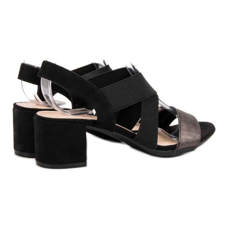 Filippo Sandalias Con Brillo Vinceza negro 1