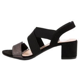 Filippo Sandalias Con Brillo Vinceza negro 6
