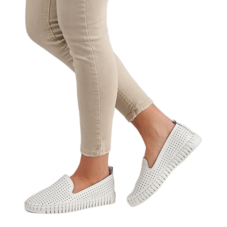 Filippo Señores de cuero blanco 2