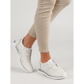 Filippo Zapatos deportivos de cuero blanco 5