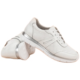 Filippo Zapatos deportivos de cuero blanco 3