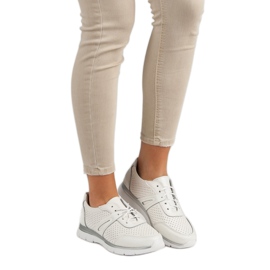 Filippo Zapatos deportivos de cuero blanco 4