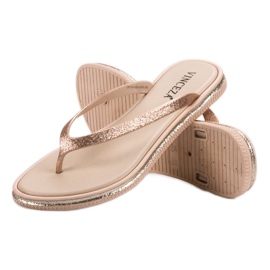 Chanclas con purpurina VINCEZA rosado 4