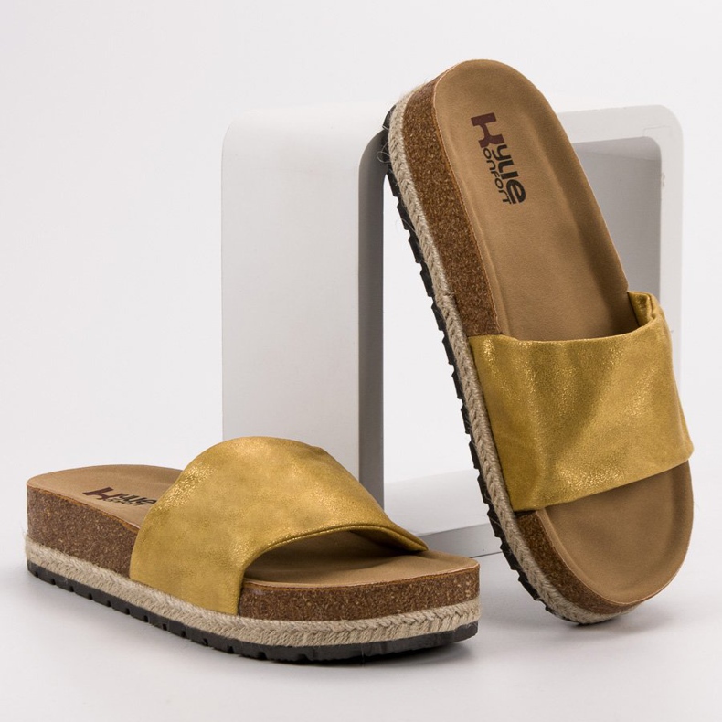 Kylie Pantuflas Mostaza Brillante amarillo 1