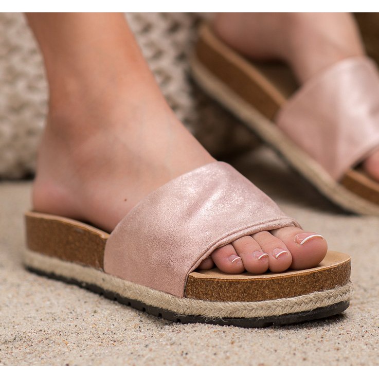 Kylie Pantuflas rosa brillante rosado 1