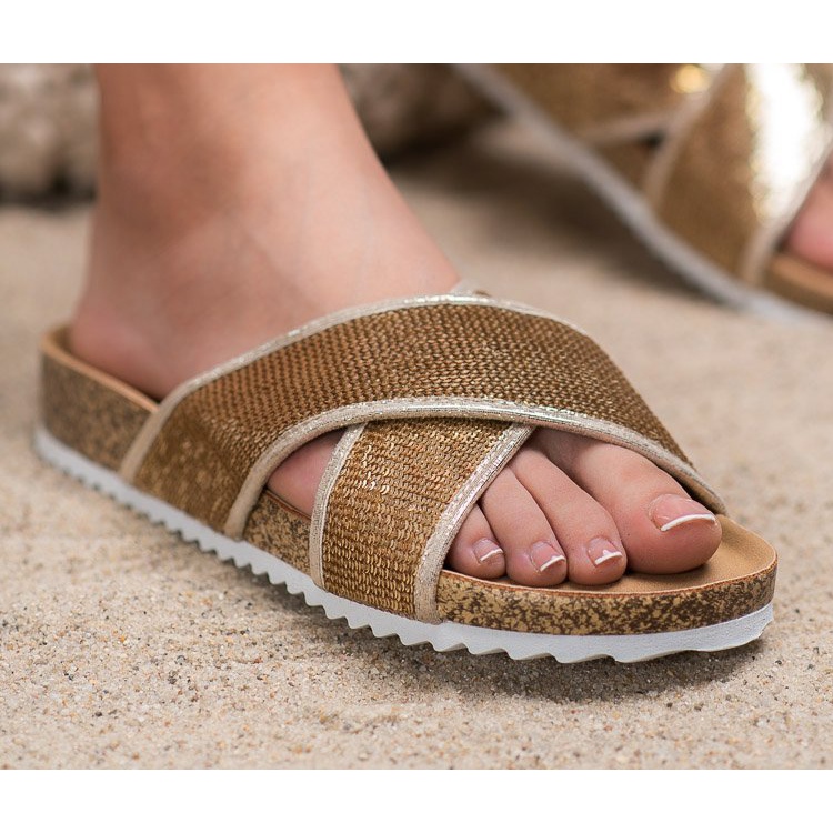 Kylie Pantuflas Doradas Con Lentejuelas dorado 2 Kylie Pantuflas Doradas Con Lentejuelas dorado 2