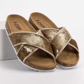 Kylie Pantuflas Doradas Con Lentejuelas dorado 3
