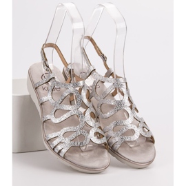 Kylie Sandalias de plata de moda gris 3