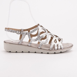 Kylie Sandalias de plata de moda gris 5