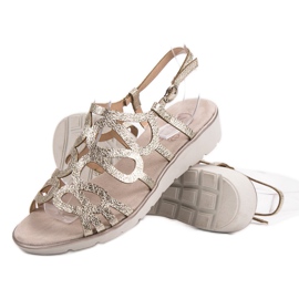 Kylie Sandalias doradas de moda dorado 6
