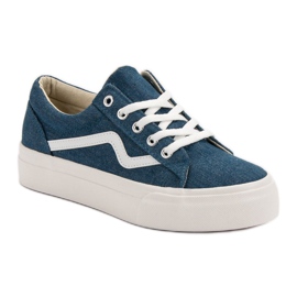 Kylie Zapatillas de mezclilla de moda azul 2