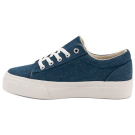 Kylie Zapatillas de mezclilla de moda azul 3