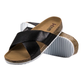 Kylie Cómodas pantuflas negras negro 7