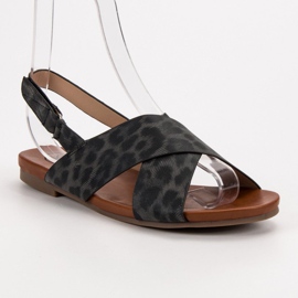 Kylie Sandalias manchadas negro 3