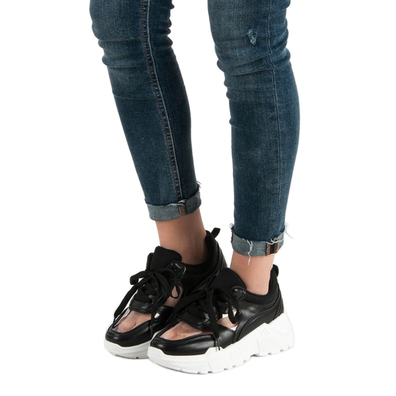 SHELOVET Zapatillas Transparentes negro 1