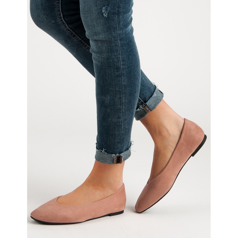 Seastar Bailarinas de ante en polvo rosa 2