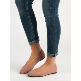 Seastar Bailarinas de ante en polvo rosa 1