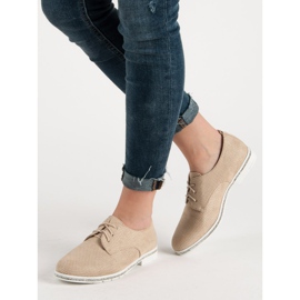 Seastar Zapatos brogue beige con cristales 5