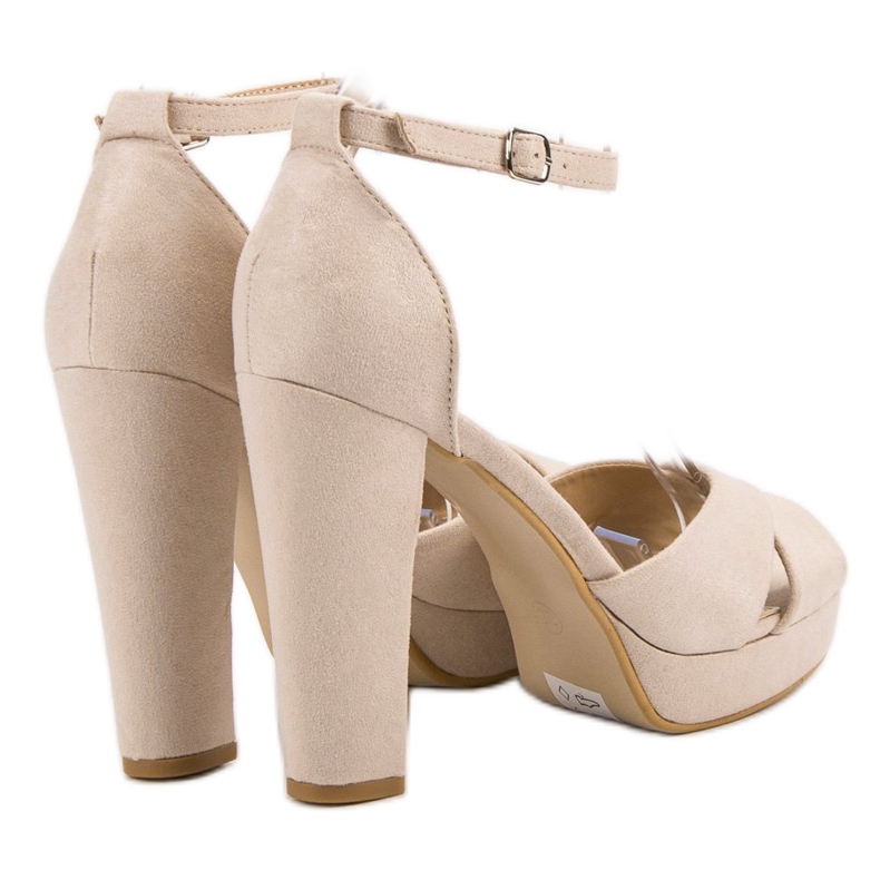 Seastar Cómodas sandalias de tacón marrón 1