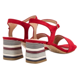 Sandalias rojas VINCEZA de moda rojo 6