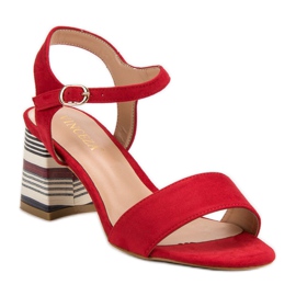 Sandalias rojas VINCEZA de moda rojo 4