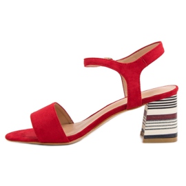 Sandalias rojas VINCEZA de moda rojo 5