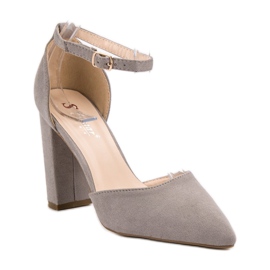 Seastar Zapatos de tacón de ante en Spitz gris 2
