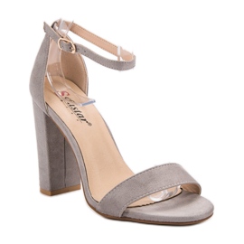 Seastar Sandalias sexy en una barra gris 1